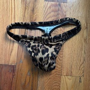 Charlie by Matthew Zink Leopard Lowrise Swim Thong